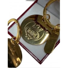 Merchant Navy Personalised Gold Plated Keyring